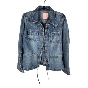 Monte Carlo Polo & Jockey Club vintage inspired casual denim jacket Small